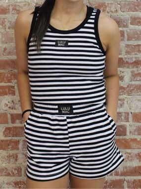 Lulu Mac Black Stripe Tank Top